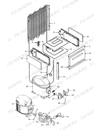 Взрыв-схема холодильника Rosenlew UJV120 - Схема узла C10 Cold, users manual